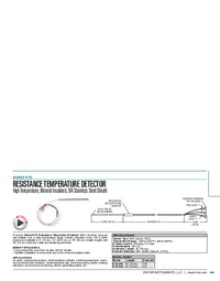 Thumbnail of document Data Sheet - RTD - Resistance Temperature Detector